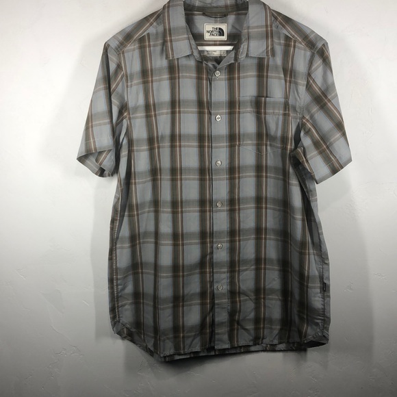 The North Face Other - The North Face light blue and brown plaid shirt L